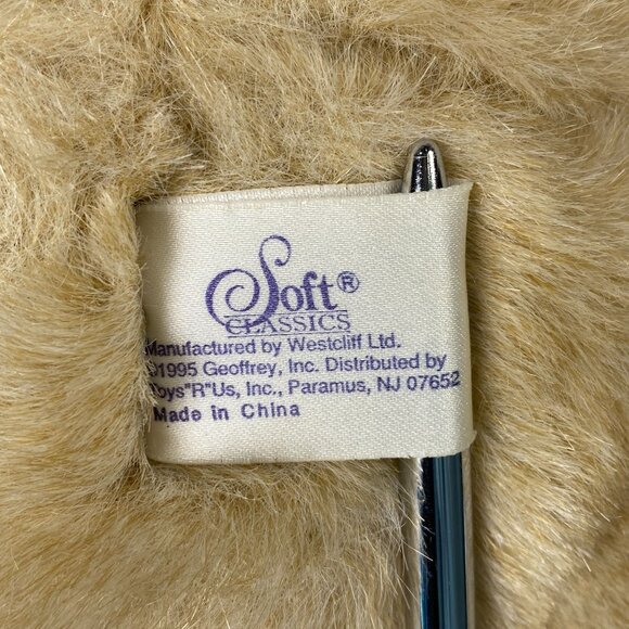 1995 Geoffrey Soft Classics Plush Teddy Bear Stuffed Animal Toys R Us 10.5" - Picture 7 of 8